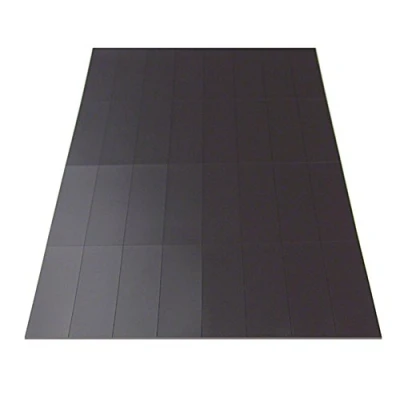 Image of MagFlex® Self Adhesive Flexible Magnetic Rectangles for Creating Pictures, Artwork, Signs or Displays 75mm x 25mm 32 per A4 Sheet Pack of 10