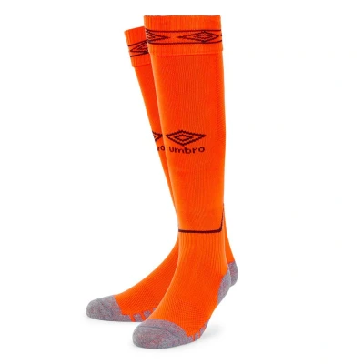 Image of Umbro Mens Diamond Football Socks (Shocking Orange/Black) Multicolour Size Large