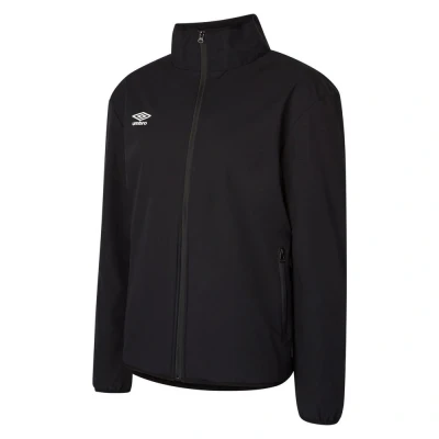 Image of Umbro Boys Childrens/Kids Club Essential Bonded Jacket (Black/White) Size 7 8Y
