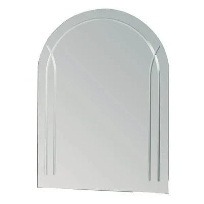 Image of Showerdrape Soho Frameless Bathroom Wall Mirror, Mounted Mirror For Bathroom, Modern Diamond Bevel Edge Vanity Arched Mirrors Living Room