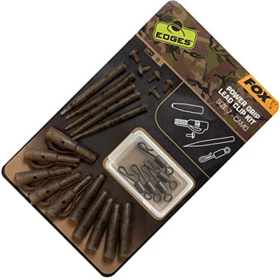 Image of Fox Edges Camo Power Grip Lead Clip kit size 7 5 pieces Carp hooklink material