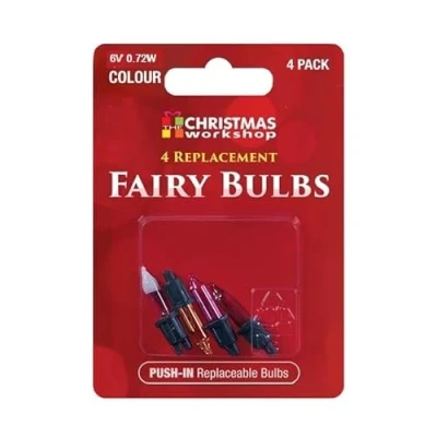 Image of Christmas Workshop 4X Replacement Fairy Bulbs (Colour 6V 0.72W)