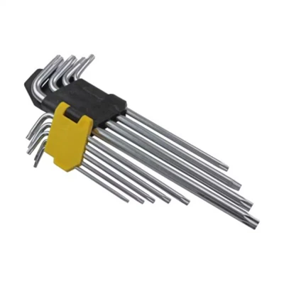 Image of US PRO Tools 9pc Extra Long Tamper Proof Torx Star Key Set T10 T50 2236