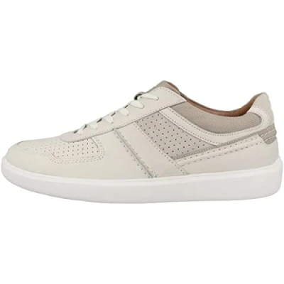 Image of Clarks Men&#039;s Cambro Race Sneaker, Off White Combi, 10 UK