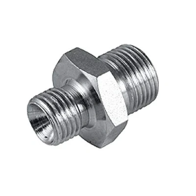 Image of Flowfit Hydraulic Adaptor, BSP Male x Male, 3/8&quot; 1/2&quot; Fitting, Steel Component