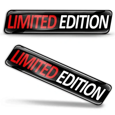Image of SkinoEu® 2 x 3D Gel Silicone Stickers Decals Limited Edition Logo Emblem Badge Car Auto Moto Motorcycle Windows Door PC Tablet Laptop Accessories Tuning Gift KS 102