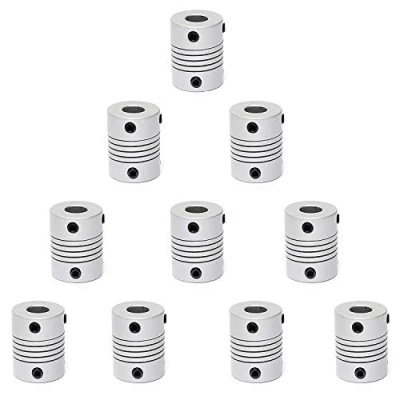 Image of TUZUK 10PCS Flexible Couplings 5mm to 8mm NEMA 17 Shaft Coupler for CR 10 10S S4 S5 Makerbot RepRap Prusa i3 3D Printer Or CNC Machine