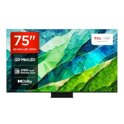 Image of TCL 75C855K 75 inch QLED Mini LED TV, PRO, 4K HDR Premium 3500nits, Smart TV Powered by Google (Dolby Vision &amp; Atmos, Onkyo 2.1.2 sound system, 144Hz Motion Clarity Pro)