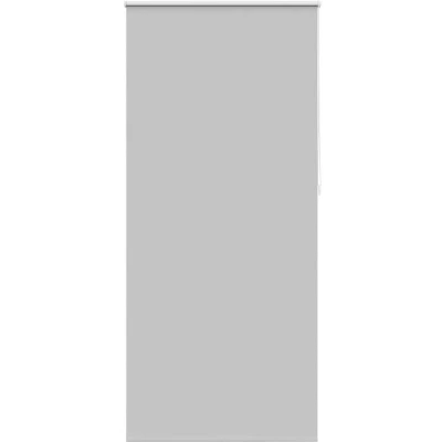 Image of vidaXL Grey Blackout Roller Blind Light Blocking Curtain for Home &amp; Office, Thermal Coated, Pull Chain Operation, 80 x 230 cm