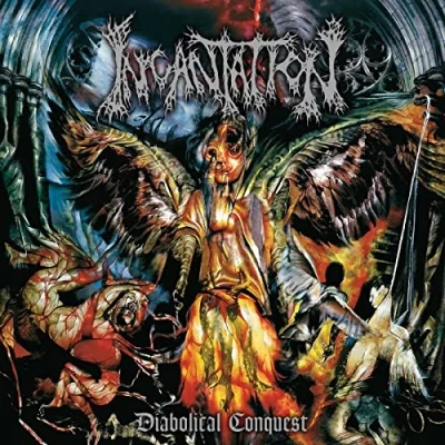 Image of Incantation (Metal) Diabolical Conquest Blue vinyl 2023 USA LP RR6982