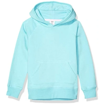 Image of Amazon Essentials Girls&#039; Pullover Hoodie Sweatshirt, Aqua Blue, 6 7 Years