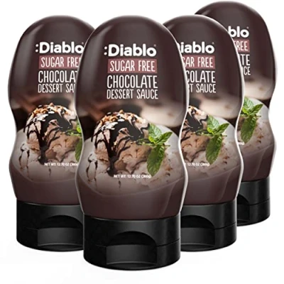 Image of Diablo Chocolate Dessert Sauce Sugar Free Gluten Diabetic Friendly Hamper Available Perfect for Gifting 360g