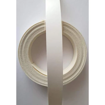 Image of Veneers Online Ltd Iron on White Smooth 18mm Preglued Melamine Edging Tape 5 Metres