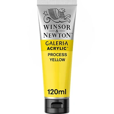 Image of Winsor &amp; Newton 120ml Galeria Acrylic Paint Process Yellow