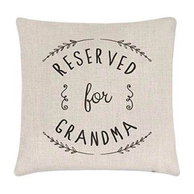 Image of Gift Base Reserved for Grandma Linen Cushion Cover