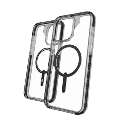 Image of ZAGG Santa Cruz Snap iPhone 15 Pro Case Clear &amp; Black, Black,Clear