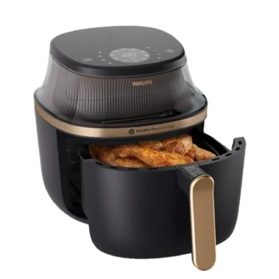 Image of Philips Airfryer 3000 Series 6.2L, Cooking Window, 16 in 1 Airfryer, RapidAir Plus Technology, Fat Removal, HomeID Recipe App, Easy to Clean (NA332/09)