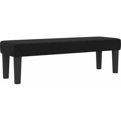 Image of vidaXL Box Spring Bed with Mattress &amp; Bench Black 120x190 cm Fabric