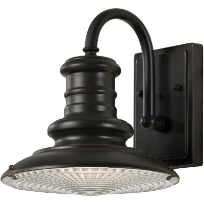 Image of Redding Station 1 Light Outdoor Small Dome Wall Lantern Restoration Bronze IP44, E27