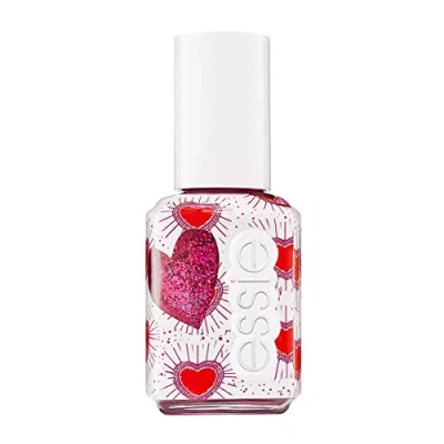 Image of Essie Galentines 2019 Collection Sparkles Between Us Matte Glitter Top Coat, Pink
