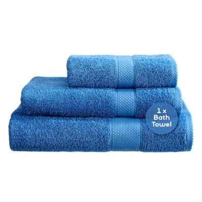 Image of Linens Limited Turkish Cotton Bath Towels, Large Sheet for Shower, Beach and More, Soft Luxurious, Super Absorbent, Machine Washable (Cobalt Blue)