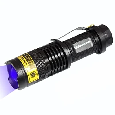 Image of UV 365nm Light Wood&#039;s lamp DARKBEAM Blacklight Ultraviolet Flashlight LED Portable Mini Handheld Torch Detector for Dog Urine Pet Stains 370nm Anti counterfeiting Identification, Resin Curing