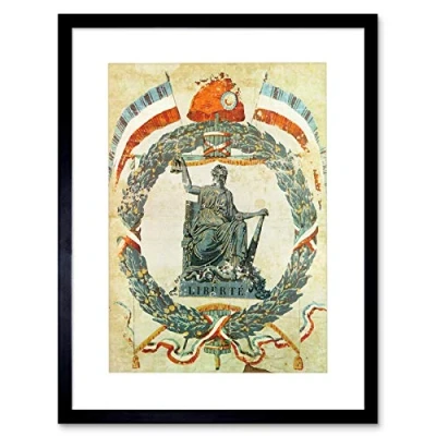 Image of Wee Blue Coo Political French Revolution Liberty France Ad Picture Framed Wall Art Print