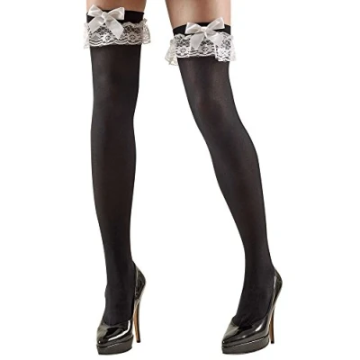 Image of thigh Highs French Maid Accessory for Sexy Lingerie Stockings Fancy Dress
