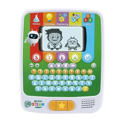 Image of LeapFrog My First STEAM Tablet, Learning Tablet for Kids, Educational Toy, Scientific Exploration with Shapes, Numbers, Animals, Problem Solving, Toy Ages 2, 3, 4 Years, English Version