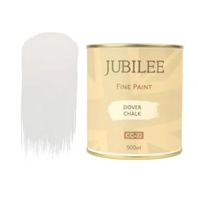 Image of Guild Lane Jubilee Fine Paint Dover Chalk Furniture, Metal, Fabric, Glass &amp; More Indoor Outdoors Water Based Acrylic 500ml