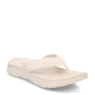 Image of Skechers O T G Womens GO Walk Flex Sandal Splendor, Natural Textile, 7 UK