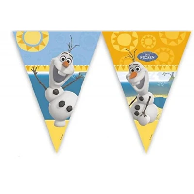 Image of Unique Party 71999 9ft Disney Frozen Bunting Flags featuring Summer Olaf