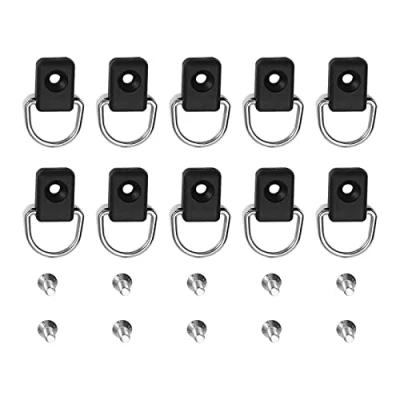 Image of 10Pcs Kayak D Ring Canoe Buckle Tie Down Loop Safety Deck Fitting Accessory for Boat with M6 Screws