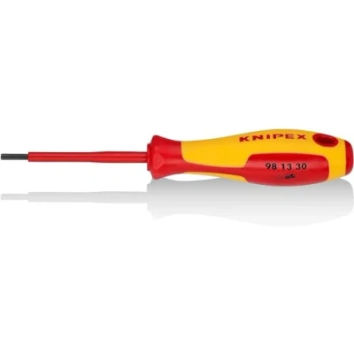 Image of Knipex Screwdriver for hexagon socket screws burnished, insulating multi component handle, VDE tested 182 mm 98 13 30