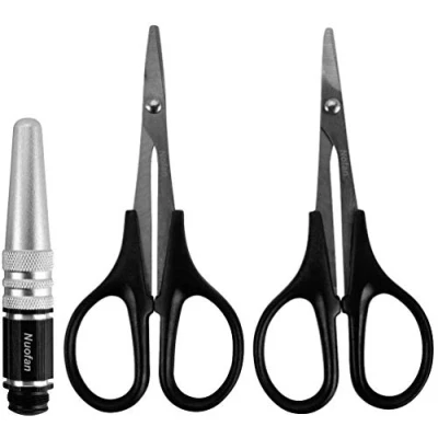 Image of 0 14 mm Body Reamer Hole Punch Straight Scissors and Curved Set Universal Tool for RC Car Shell Hobby Tools