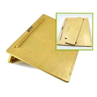 Image of Ergonomic Writing Slope Wooden Slope/Board Extra Wide Premium Quality Wood Non Slip Rubber to Hold Your Paper for Better Posture and Handwriting.