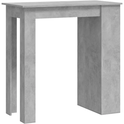 Image of vidaXL Bar Table with Storage Rack Concrete Grey 102x50x103.5 cm