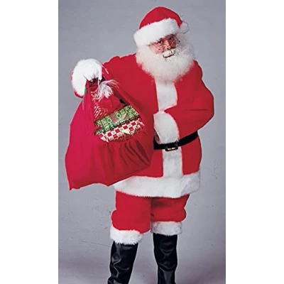 Image of Rubie&#039;s 2364NS Official Regal Plush Santa Suit Father Christmas Costume, Adult, Standard Halloween