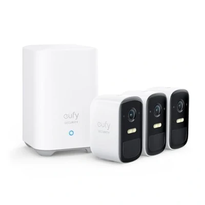 Image of eufy Security eufyCam 2C Camera Outdoor, Home Systems, 180 Day Battery Life, HD 1080p, IP67 Weatherproof, Night Vision, 3 Cam Kit, No Monthly Fee
