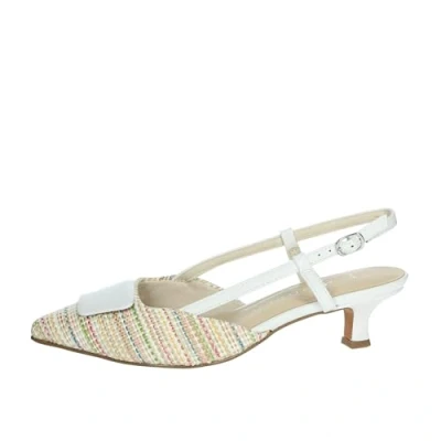 Image of Marco Tozzi Classic heels white/multicoloured, Women&#039;s, Size: 6, White/multi coloured Textile/synthetics