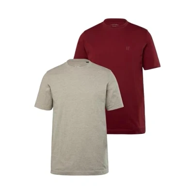 Image of JP 1880 Menswear Big &amp; Tall Plus Size L 8XL 2 Pack of Essential Tees, up to Dark red 702637545