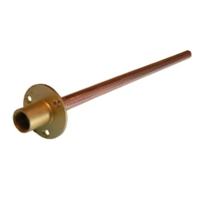 Image of 1/2&quot; Wallplate with 15mm Copper Tail x 600mm (Known as Outside Water taps/Outside tap Wall Plate/Outside kit/Outside taps Also Available in 300mm Long)