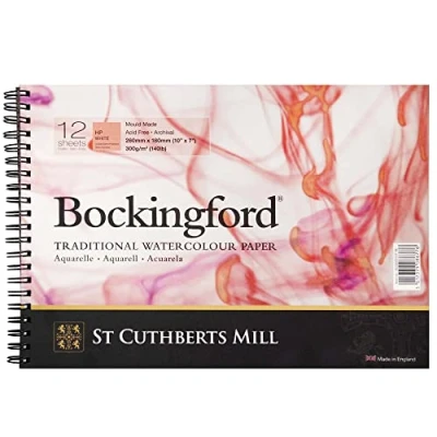 Image of Bockingford 300gsm Spiral Pad 10&quot; x 7&quot; (260 180mm) Hot Pressed