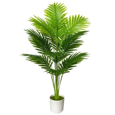 Image of AIVORIUY Artificial Plant in Pots Fake Plants Indoor Outdoor, Faux Potted Tree Tropical Palm Floor for Home Office Living Room Bedroom Decor Housewarming Gift (80cm Green Palm)