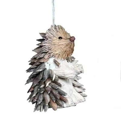 Image of Gisela Graham Twig Hedgehog Christmas Tree Decoration