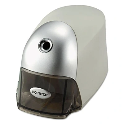 Image of Bostitch Office QuietSharp Executive Heavy Duty Electric Pencil Sharpener for 65% Faster Sharpening and 6X Longer Cutter Life Colored Compatible, Gold Chrome