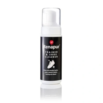 Image of Renapur Eco Trainer &amp; Shoe Cleaner Daily Refresh Maintenance Foam for Boots, Shoes Trainers. Easy to Use on Leather, Canvas, Nylon Other Fabrics (150ml)