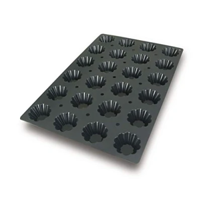 Image of Lacor Briochette Silicone Mould, Black, 40 x 60 3.5 cm
