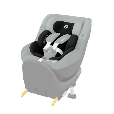 Image of Maxi Cosi Pearl S Newborn Inlay, Car Seat Accessory 0 3 Months, 40 60 cm, Machine Washable Insert Designed for Seat, EcoCare Fabrics, Authentic Black