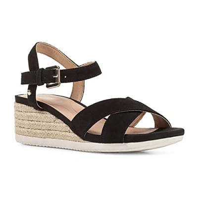 Image of Geox D Ischia Corda Espadrilles, Women&#039;s, Size: 3, Black Leather